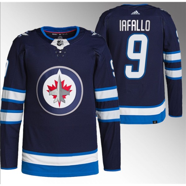 Winnipeg Jets #9 Alex Iafallo Navy Stitched Jersey