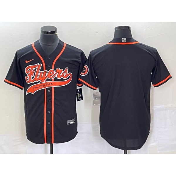 Philadelphia Flyers Blank Black Cool Base Stitched Jersey