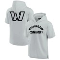 Washington Commanders Gray Super Soft Fleece Short Sleeve Hoodie