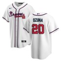 Atlanta Braves #20 Marcell Ozuna White Cool Base Stitched Jersey
