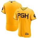 Pittsburgh Pirates Blank Gold 2023 City Connect Flex Base Stitched Jersey