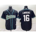 Jacksonville Jaguars #16 Trevor Lawrence Black With Patch Cool Base Stitched Jersey