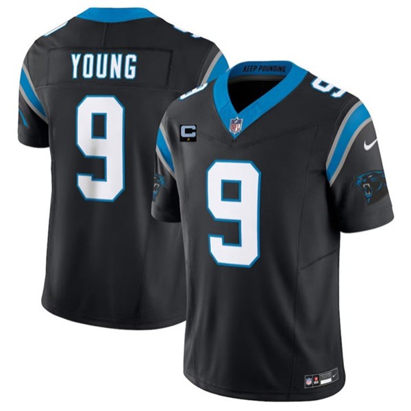 Carolina Panthers #9 Bryce Young Black 2023 F.U.S.E. With 1-Star C Patch Vapor Untouchable Stitched Jersey