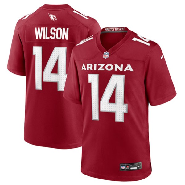 Arizona Cardinals #14 Michael Wilson Red Stitched Game Jersey