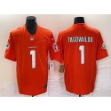 Miami Dolphins #1 Tua Tagovailoa Orange 2023 F.U.S.E. Vapor Limited Stitched Jersey
