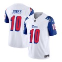 New England Patriots #10 Mac Jones White Blue 2023 F.U.S.E. Vapor Limited Stitched Jersey