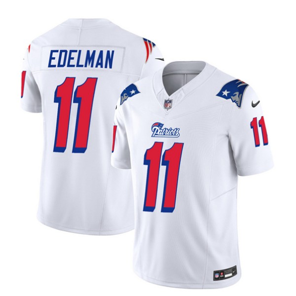 New England Patriots #11 Julian Edelman White 2023 F.U.S.E. Vapor Limited Stitched Jersey