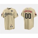 Arizona Diamondbacks Custom Gold 2023 World Series City Connect Cool Base Stitched Jersey