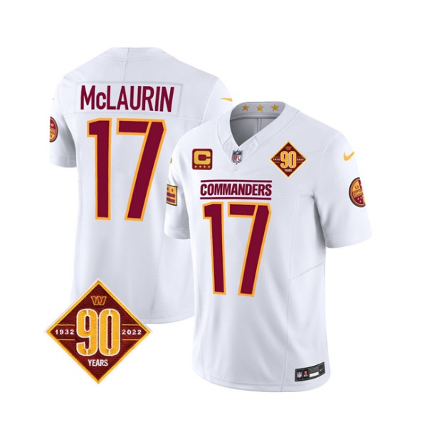 Washington Commanders #17 Terry McLaurin White 2023 F.U.S.E. 90th Anniversary Vapor Limited Stitched Jersey