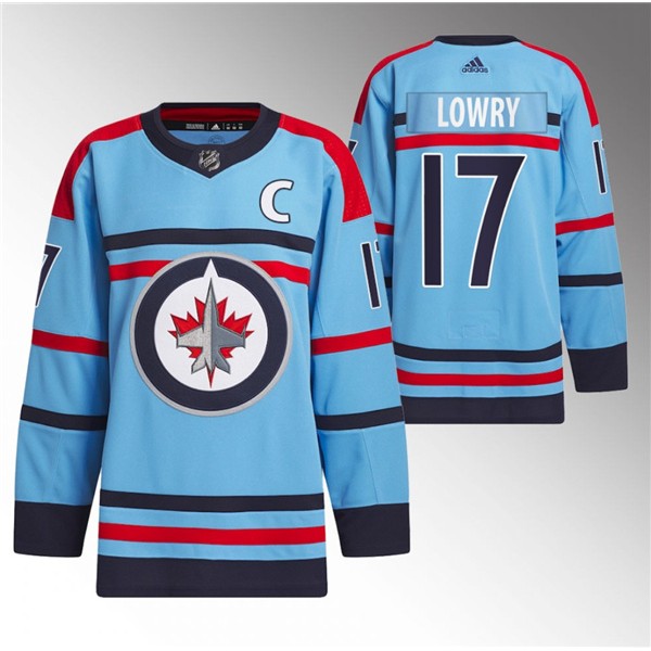 Winnipeg Jets #17 Adam Lowry Light Blue Anniversary Primegreen Stitched Jersey