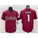 Arizona Cardinals #1 Kyler Murray Red With Patch Cool Base Stitched Jersey