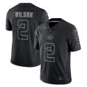 New York Jets #2 Zach Wilson Black Reflective Limited Stitched Jersey