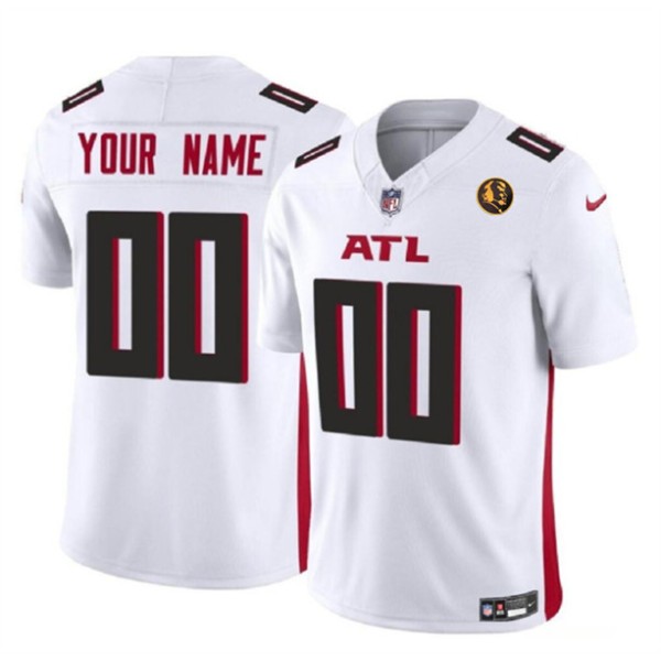 Atlanta Falcons Custom White 2023 F.U.S.E. With John Madden Patch Vapor Limited Stitched Jersey