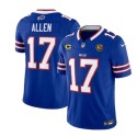 Buffalo Bills #17 Josh Allen Blue 2023 F.U.S.E. With 4-Star C Ptach And John Madden Patch Vapor Limited Stitched Jersey