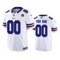 Buffalo Bills Custom White 2023 F.U.S.E. With John Madden Patch Vapor Limited Stitched Jersey