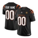 Cincinnati Bengals Custom Black 2023 F.U.S.E. With John Madden Patch Vapor Limited Stitched Jersey