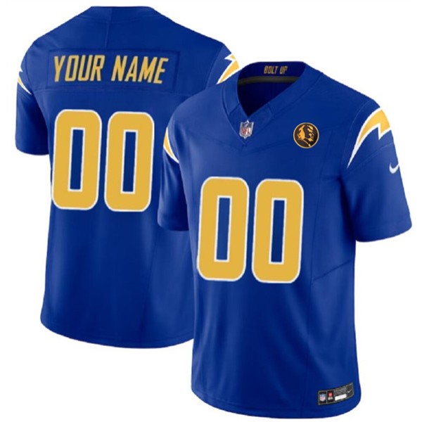 Los Angeles Chargers Custom Royal 2023 F.U.S.E. With John Madden Patch Vapor Limited Stitched Jersey