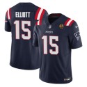 New England Patriots #15 Ezekiel Elliott Navy 2023 F.U.S.E. With John Madden Patch Vapor Limited Stitched Jersey