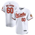 Baltimore Orioles #60 Sam Hilliard White Home 2024 Limited Cool Base Stitched Jersey