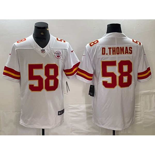 Kansas City Chiefs #58 Derrick Thomas White Vapor Untouchable Limited Stitched Jersey