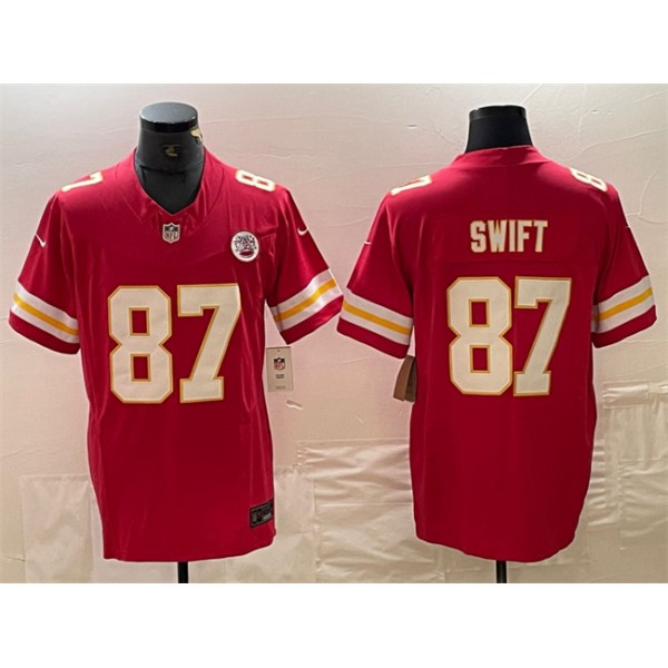 Kansas City Chiefs #87 Taylor Swift Red F.U.S.E. Vapor Untouchable Limited Stitched Jersey