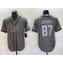Detroit Lions #87 Sam LaPorta Gray Cool Base Stitched Jersey