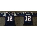 New England Patriots #12 Tom Brady Navy Super Bowl XXXVI Patch Limited Stitched Jersey