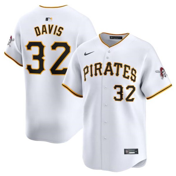 Pittsburgh Pirates #32 Henry Davis White Home Limited Stitched Jersey