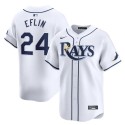 Tampa Bay Rays #24 Zach Eflin White Home Limited Stitched Jersey