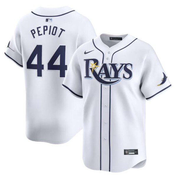 Tampa Bay Rays #44 Ryan Pepiot White Home Limited Stitched Jersey