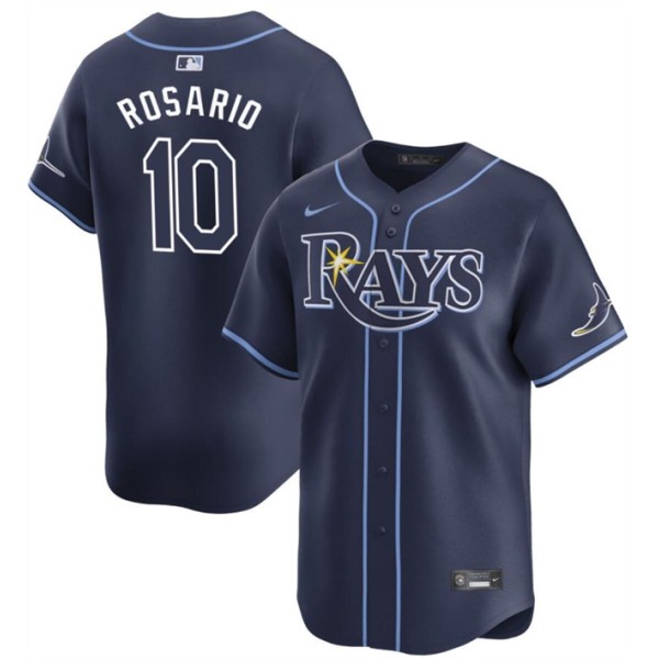 Tampa Bay Rays #10 Amed Rosario Navy Away Limited Stitched Jersey