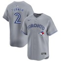 Toronto Blue Jays #2 Justin Turner Gray Cool Base Stitched Jersey