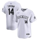 Colorado Rockies #14 Ezequiel Tovar White White Home Limited Stitched Jersey