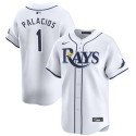 Tampa Bay Rays #1 Richie Palacios White Home Limited Stitched Jersey
