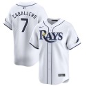 Tampa Bay Rays #7 Jose Caballero White Home Limited Stitched Jersey