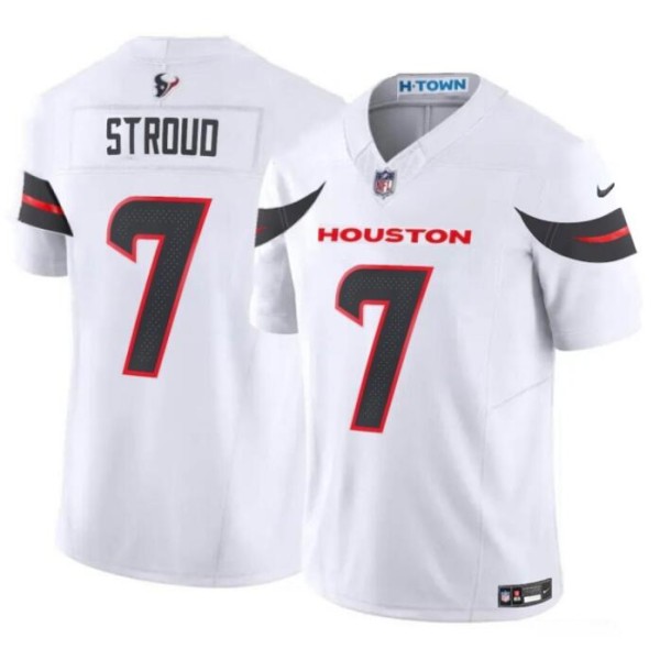Houston Texans #7 C.J. Stroud White 2024 Vapor F.U.S.E. Limited Stitched Jersey Houston Texans #7 C.J. Stroud White 2024 Vapor F.U.S.E. Limited Stitched Jersey