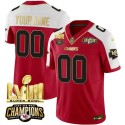 Kansas City Chiefs Custom Red White 2024 F.U.S.E. AFC West Champions Super Bowl LVIII Patch With "NKH" Patch Vapor Untouchable Limited Stitched Jersey