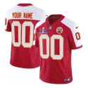 Kansas City Chiefs Custom Red White 2024 F.U.S.E. Super Bowl LVIII Patch Vapor Untouchable Limited Stitched Jersey