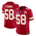 Kansas City Chiefs #58 Derrick Thomas Red 2024 F.U.S.E. Super Bowl LVIII Patch Vapor Untouchable Limited Stitched Jersey