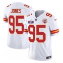 Kansas City Chiefs #95 Chris Jones White 2024 F.U.S.E. Super Bowl LVIII Patch Vapor Untouchable Limited Stitched Jersey