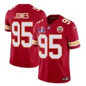 Kansas City Chiefs #95 Chris Jones Red 2024 F.U.S.E. Super Bowl LVIII Patch Vapor Untouchable Limited Stitched Jersey
