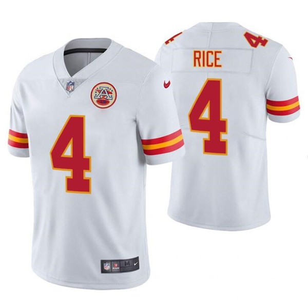 Kansas City Chiefs #4 Rashee Rice White Vapor Untouchable Limited Stitched Jersey
