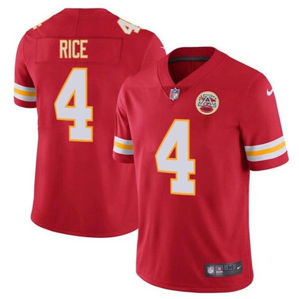 Kansas City Chiefs #4 Rashee Rice Red Vapor Untouchable Limited Stitched Jersey