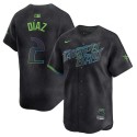 Tampa Bay Rays #2 Yandy Díaz Charcoal 2024 City Connect Limited Stitched Jersey