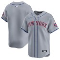 New York Mets Blank 2024 Gray Away Limited Stitched Jersey