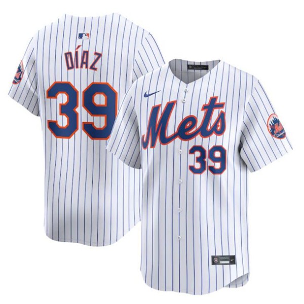 New York Mets #39 Edwin Diaz White 2024 Home Limited Stitched Jersey