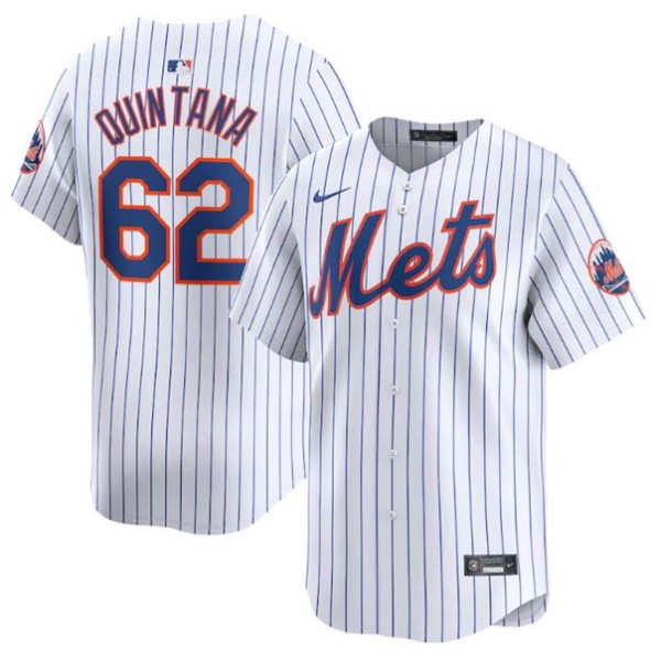 New York Mets #62 Jose Quintana White 2024 Home Limited Stitched Jersey