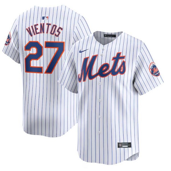 New York Mets #27 Mark Vientos White 2024 Home Limited Stitched Jersey