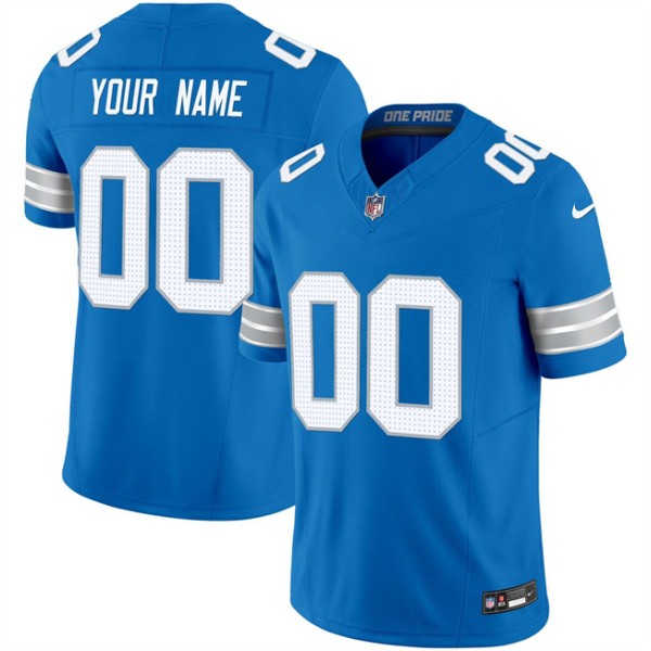 Detroit Lions Custom Blue 2024 F.U.S.E. Vapor Limited Stitched Jersey