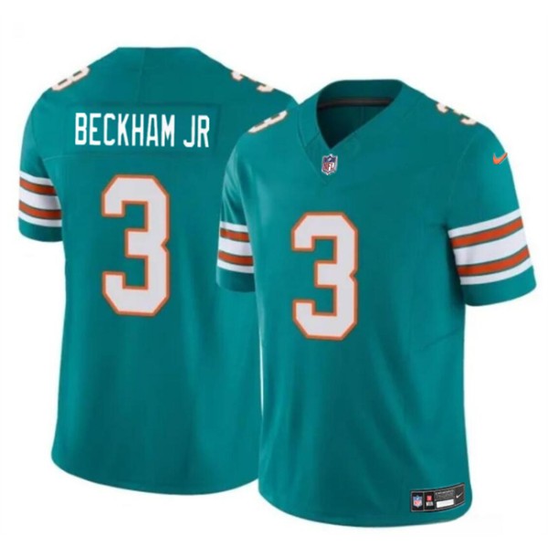 Miami Dolphins #3 Odell Beckham Jr Aqua 2023 F.U.S.E Alternate Vapor Limited Stitched Jersey